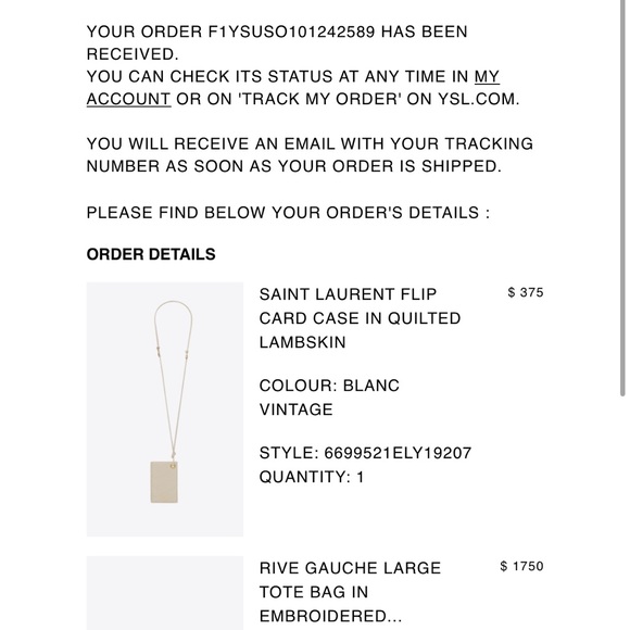 SAINT LAURENT FLIP CARD CASE IN QUILTED LAMBSKIN - Picture 6 of 7